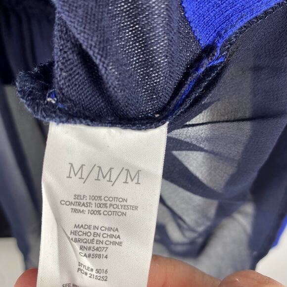 Cabi Michelle Cardigan Sweater Sheer Ruffle Style 5016 Blue Womens Size Medium - Picture 7 of 8